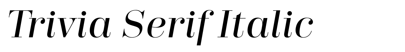 Trivia Serif Italic